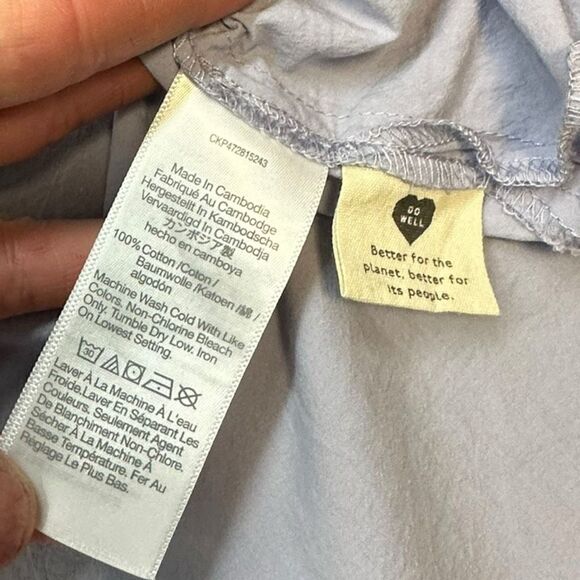 MADEWELL Women’s Periwinkle Signature Poplin Short Sleeve Button Down Shirt Size - Picture 5 of 6